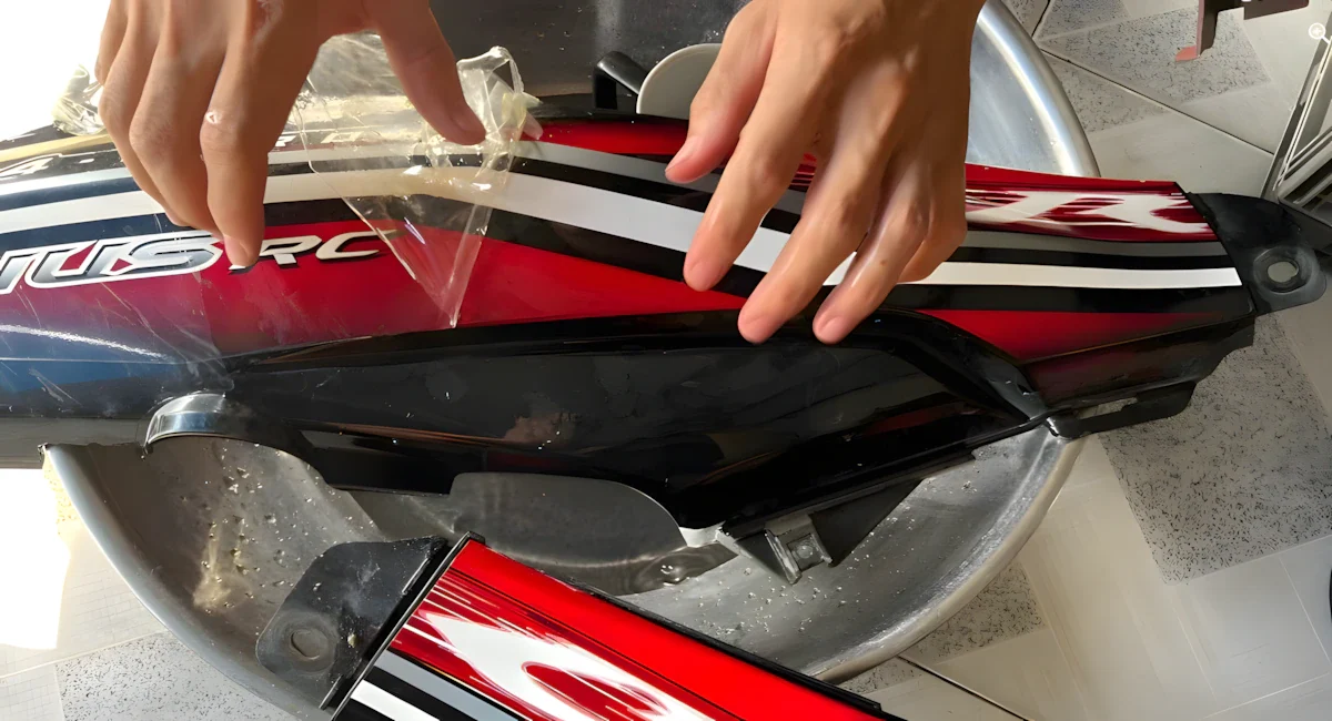 Cách dán tem xe sirius tại nhà chi tiết