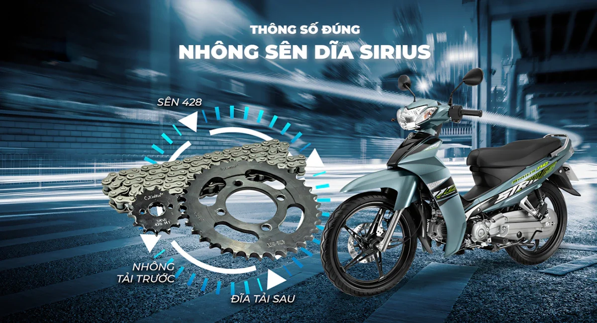 Thông Số Nhông Sên Dĩa Sirius Dân Chơi Phải “Thuộc Lòng"